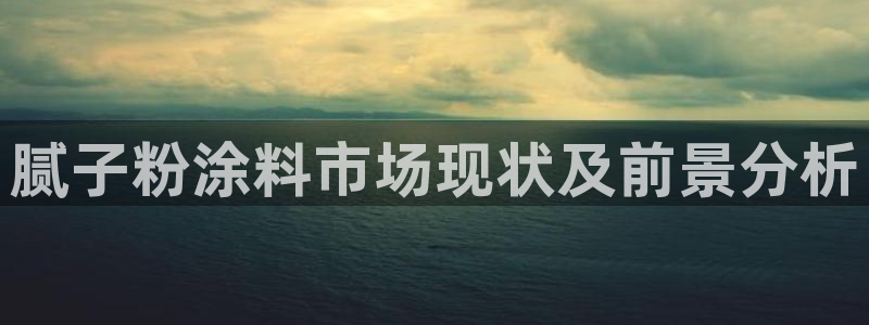 爱游戏娱乐官网信誉好：腻子粉涂料市场现状